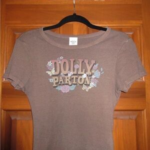 AE Dolly Parton Brown Graphic Tee